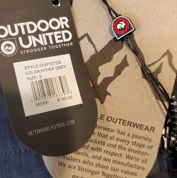 Outdoor United Mens Small Jacket. Grey Color - Picture 5 of 5